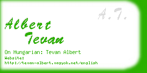 albert tevan business card